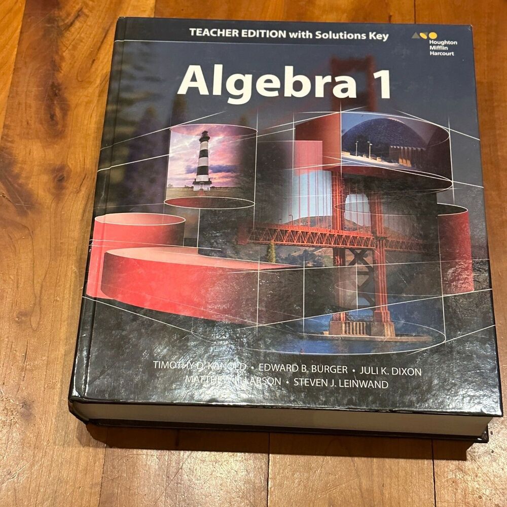 Houghton Mifflin Harcourt Algebra 1 Teacher Edition with Solutions Key